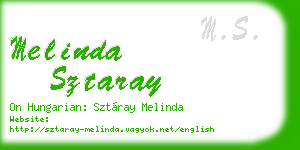 melinda sztaray business card